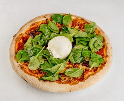 Pizza Burrata - mlada špinača